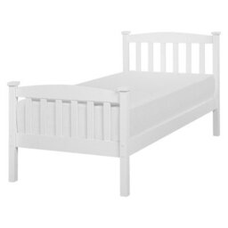 Beliani Bed Pine Wood Giverny 90 X 200 Cm (Eu Single) White - thumbnail 1