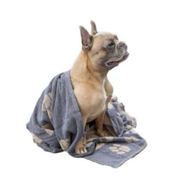 H&l Jumbo Jacquard Dog Towel Grey (One Size) - thumbnail 2