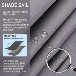 Sun Shade Sail Cream 3X3M Square Outdoor Garden Patio Party Sunscreen Awning Canopy Uv Block - thumbnail 6