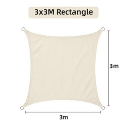 Sun Shade Sail Cream 3X3M Square Outdoor Garden Patio Party Sunscreen Awning Canopy Uv Block - thumbnail 2