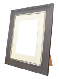Frames By Post Scandi Slate Grey Frame With Ivory Mount For Image Size A5 - thumbnail 4
