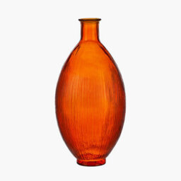 Pacific Lifestyle Tall Vase In Orange Recycled Glass - thumbnail 2