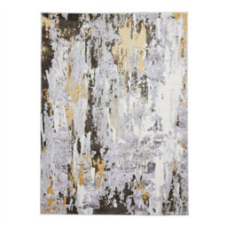 Grey Gold Abstract Modern Easy To Clean Abstract Rug For Dining Room-160Cm X 220Cm - thumbnail 6