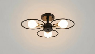 3 Heads Ceiling Lamp Simple Living Room Study Chandelier Bedroom Ceiling Lamp - image 1