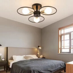 3 Heads Ceiling Lamp Simple Living Room Study Chandelier Bedroom Ceiling Lamp - thumbnail 4