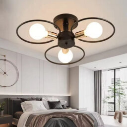 3 Heads Ceiling Lamp Simple Living Room Study Chandelier Bedroom Ceiling Lamp - thumbnail 3