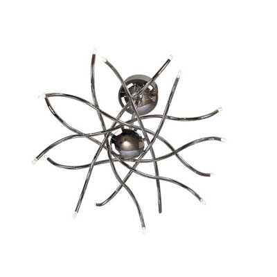 Luminosa Lighting Luminosa Aire Telescopic Pendant 16 Light G4 Waved Arms, Polished Chrome, Not Led/cfl Compatible - image 1