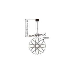 Luminosa Lighting Luminosa Aire Telescopic Pendant 16 Light G4 Waved Arms, Polished Chrome, Not Led/cfl Compatible - thumbnail 9