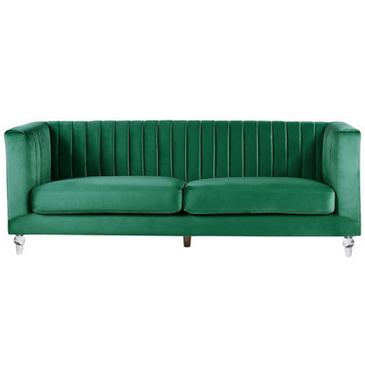 Beliani Sofa 3 Seater Arvika Velvet Green - image 1