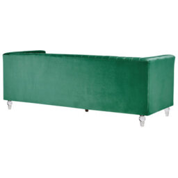 Beliani Sofa 3 Seater Arvika Velvet Green - thumbnail 6