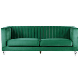 Beliani Sofa 3 Seater Arvika Velvet Green - thumbnail 1
