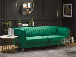 Beliani Sofa 3 Seater Arvika Velvet Green - thumbnail 2