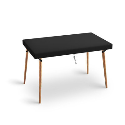 Garden Table Cover, Patio Rectangular Waterproof And Easy To Clean For Outdoor Indoor Use, Black, 180X100X15Cm - image 1