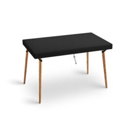 Garden Table Cover, Patio Rectangular Waterproof And Easy To Clean For Outdoor Indoor Use, Black, 180X100X15Cm - thumbnail 1