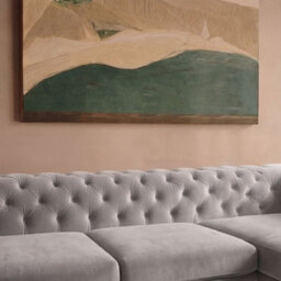 Monaco Chesterfield 3 Seater Chaise Sofa Light Grey Velvet L Shaped Corner - Right Hand Deep Buttoned Upholstery Couch Lounge - thumbnail 4