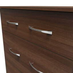 Hampshire 3 Drawer Deep Chest Of Drawers In Noche Walnut (Ready Assembled) - thumbnail 8