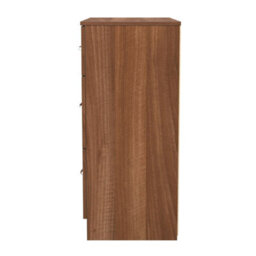 Hampshire 3 Drawer Deep Chest Of Drawers In Noche Walnut (Ready Assembled) - thumbnail 3