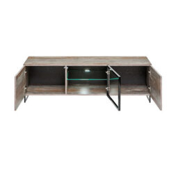 "Arte Plank 150Cm Tv Cabinet In Canyon Manor Oak - Industrial Led Media Unit For Tvs Up To 65""" - thumbnail 2