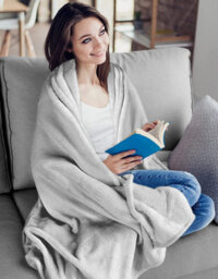 Ameha Fleece Plain Blanket, Lightweight & Reversible Throw For Travel, Bed & Sofa Blanket, Silver Double 150X200Cm - thumbnail 8