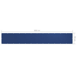 Berkfield Balcony Screen Blue 90X600 Cm Oxford Fabric - thumbnail 5