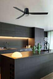 Luminosa Lighting Luminosa Punt Tub Medium 3 Blade Ceiling Fan Matt Black With Light 3000 - 4200 - 6500K Tuya Smart System - thumbnail 2