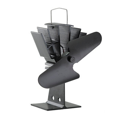 Slemcka Black Stove Fan (H)230mm (W)130mm (D)120mm - image 1