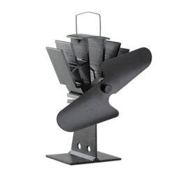 Slemcka Black Stove Fan (H)230mm (W)130mm (D)120mm - thumbnail 1