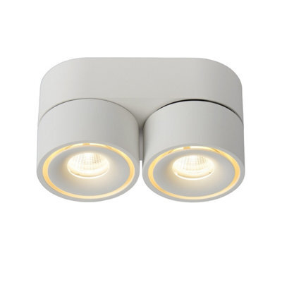 Lucide Yumiko Modern Surface Mounted Ceiling Spotlight 7,8Cm - Led Dim. - 2X8W 2700K - White - image 1