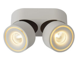 Lucide Yumiko Modern Surface Mounted Ceiling Spotlight 7,8Cm - Led Dim. - 2X8W 2700K - White - thumbnail 5