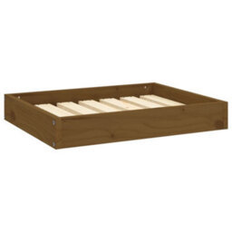 Berkfield Dog Bed Honey Brown 61.5X49X9 Cm Solid Wood Pine - thumbnail 2