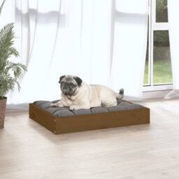 Berkfield Dog Bed Honey Brown 61.5X49X9 Cm Solid Wood Pine - thumbnail 5