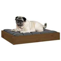 Berkfield Dog Bed Honey Brown 61.5X49X9 Cm Solid Wood Pine - thumbnail 6