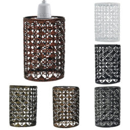 Brushed Silver Drum Lampshade Modern Retro Style Metal Light Shade For Ceiling Pendant Or Table Lamps - thumbnail 4
