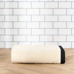 Ohs 4 X Border Trim Premium Cotton Bath Towel Sheet Soft Absorbent - Cream - thumbnail 3