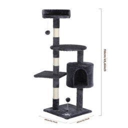 116Cm Large Cat Scratching Post Strong Multilevel Cat Tree Tower Activity Centre - thumbnail 2