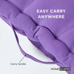 Homescapes Cotton Purple Floor Cushion, 40 X 40 Cm - thumbnail 5