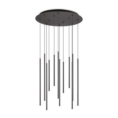 Ideal Lux Filo Led 12 Light Cluster Pendant Ceiling Light Black 2700K