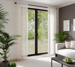 Bricoflor Semi-Sheer Curtain With Concealed Loops  - Beige-Cream - 2,45 X 1,40 M - Plain - thumbnail 4