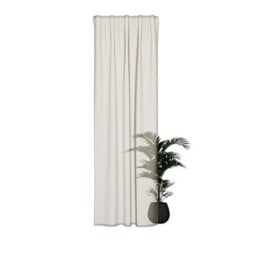 Bricoflor Semi-Sheer Curtain With Concealed Loops  - Beige-Cream - 2,45 X 1,40 M - Plain - thumbnail 3