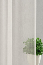 Bricoflor Semi-Sheer Curtain With Concealed Loops  - Beige-Cream - 2,45 X 1,40 M - Plain - thumbnail 2