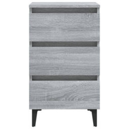 Walplus Bed Cabinet With Metal Legs Grey Sonoma 40X35X69 Cm - thumbnail 3