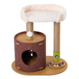 Living And Home Cat Tree With Scratching Posts And Toy, 59Cm H - thumbnail 4