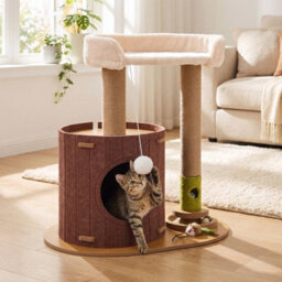 Living And Home Cat Tree With Scratching Posts And Toy, 59Cm H - thumbnail 2