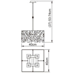 Luminosa Lighting Luminosa Tokio Square Telescopic Convertible To Semi Flush 4 Light G9, Gloss White/polished Chrome - thumbnail 8