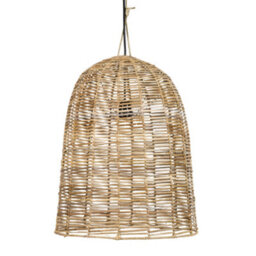 Dibor Traditional Style Wicker Bell Pendant Ceiling Light Shade - thumbnail 2