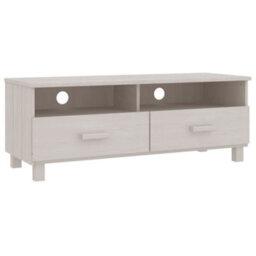 Berkfield Tv Cabinet White 106X40X40 Cm Solid Wood Pine - thumbnail 2