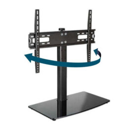 "Swivel Tv Table Stand For Tvs Up To 70"", Max Vesa 600X400, Glass Base" - thumbnail 2