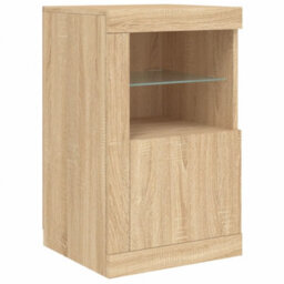 Berkfield Sideboard With Led Lights Sonoma Oak 123X37X67 Cm - thumbnail 9