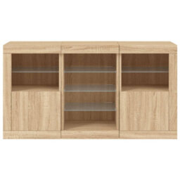 Berkfield Sideboard With Led Lights Sonoma Oak 123X37X67 Cm - thumbnail 6