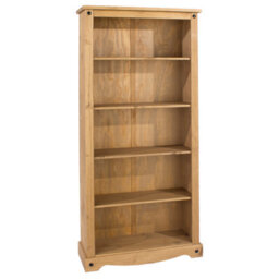 Core Products Premium Corona Tall Bookcase, Antique Waxed Pine H177.6Cm X W80.0Cm X D29.6Cm - thumbnail 3